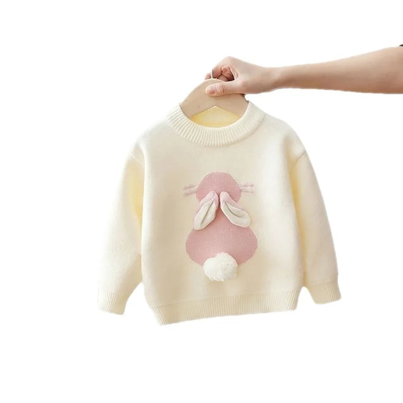 Girls Sweaters Autumn Winter Children Knitted Sweatshirts For Baby 7 Years Clothes Kids Woolen Pullover Sweater Tops Outerwear