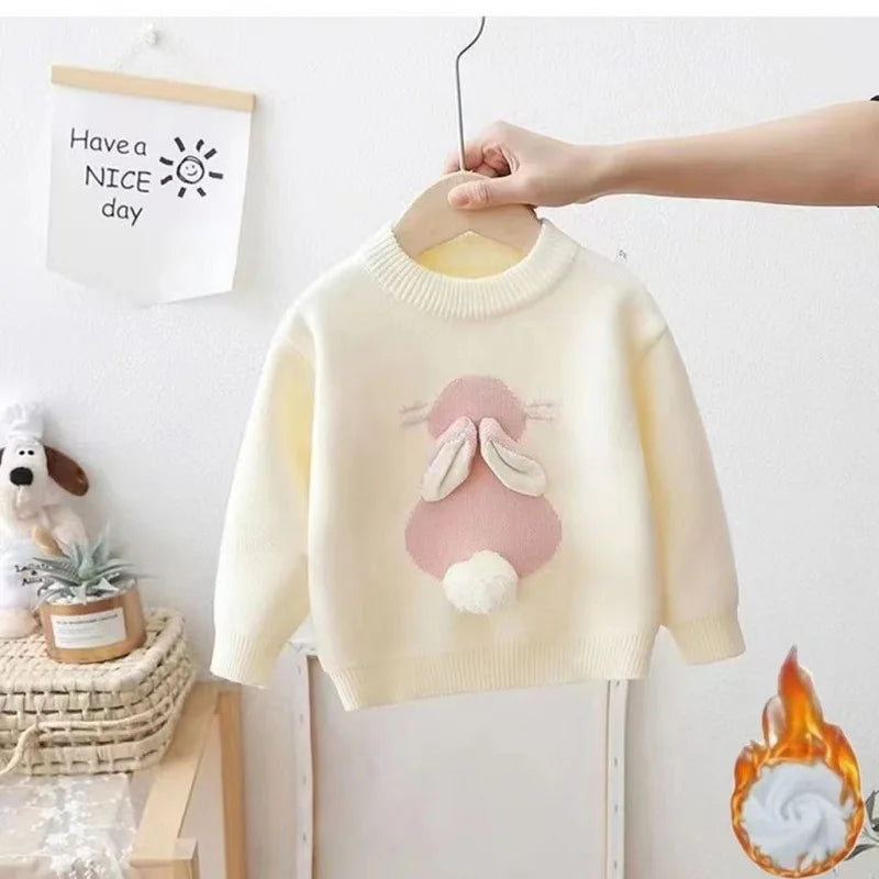 Girls Sweaters Autumn Winter Children Knitted Sweatshirts For Baby 7 Years Clothes Kids Woolen Pullover Sweater Tops Outerwear