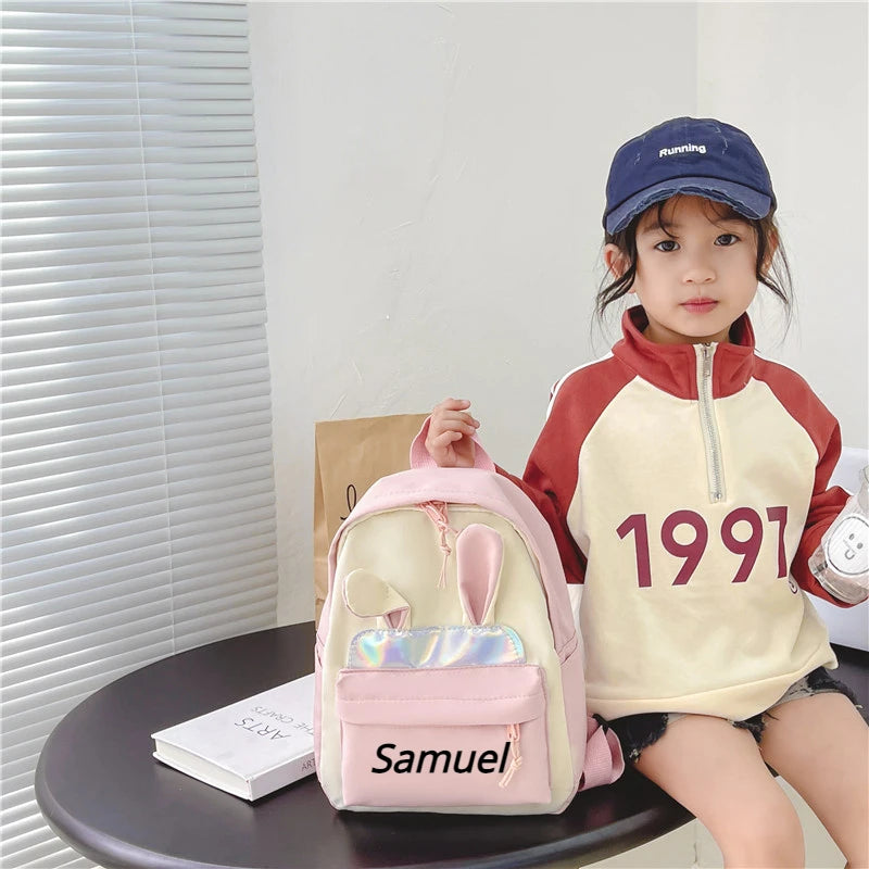 Children's Gift Customized Name Cute Cartoon Boy And Girl Travel Backpack mbroidered Personalized Kindergarten Opening Gift Bag