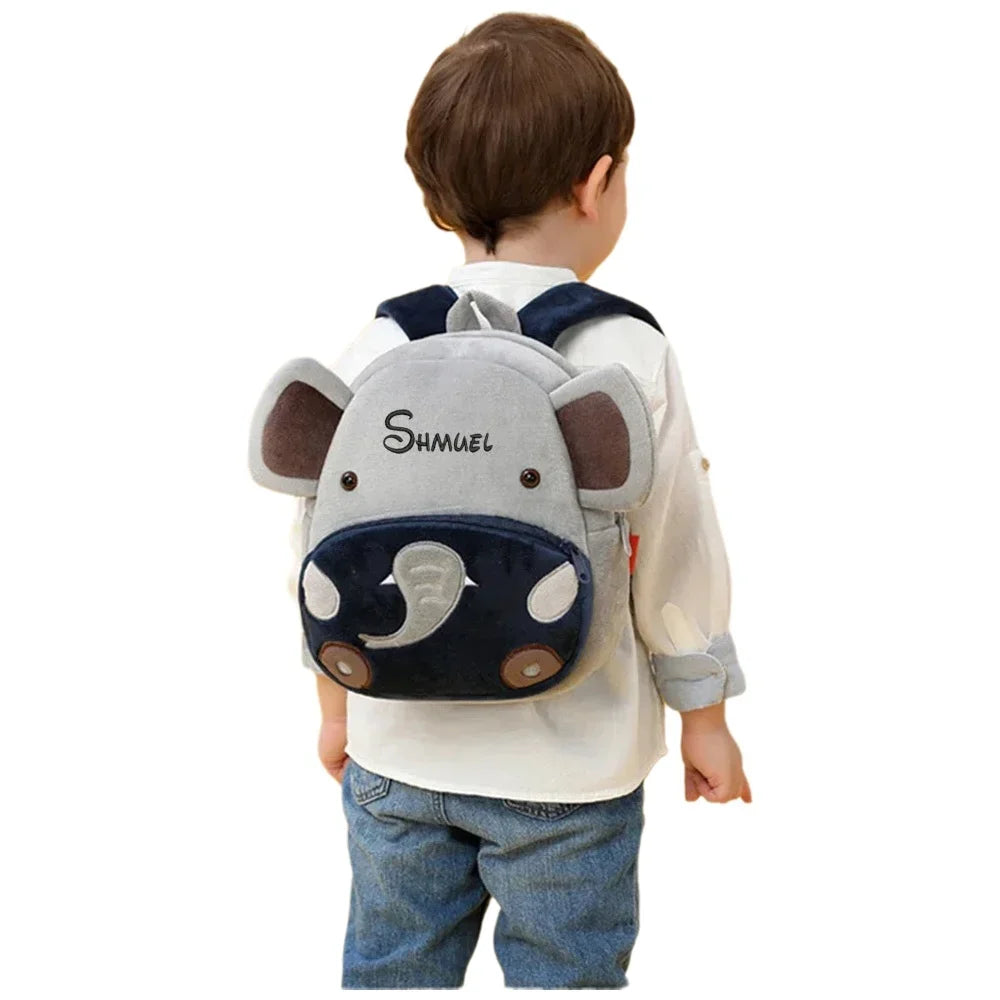 TheKylian Cartoon plush backpack bag with custom name for kids