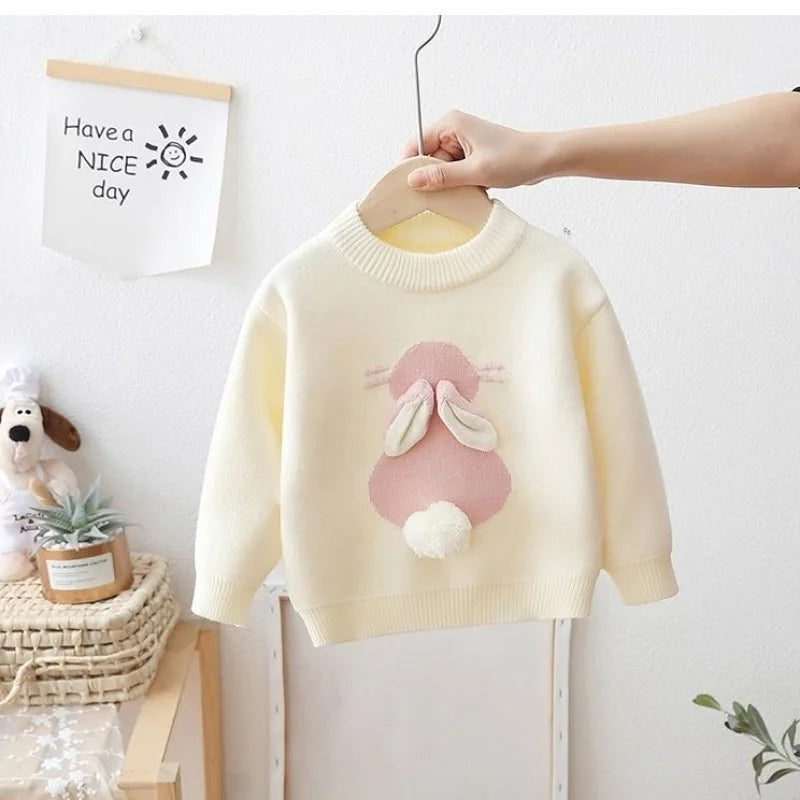 Girls Sweaters Autumn Winter Children Knitted Sweatshirts For Baby 7 Years Clothes Kids Woolen Pullover Sweater Tops Outerwear