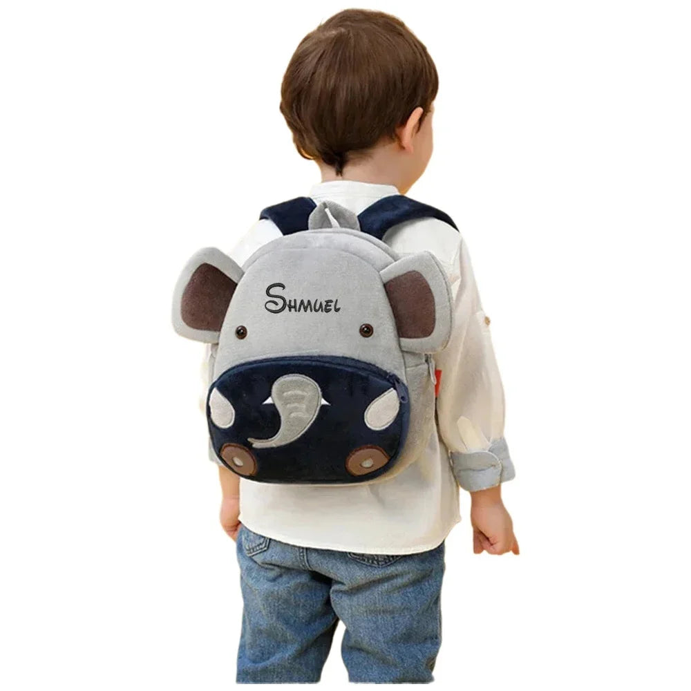 Personalized name Kids Gift Kids Animal Cartoon backpack Toddler satchel Customized kids holiday gift Satchel Boys and Girls bag