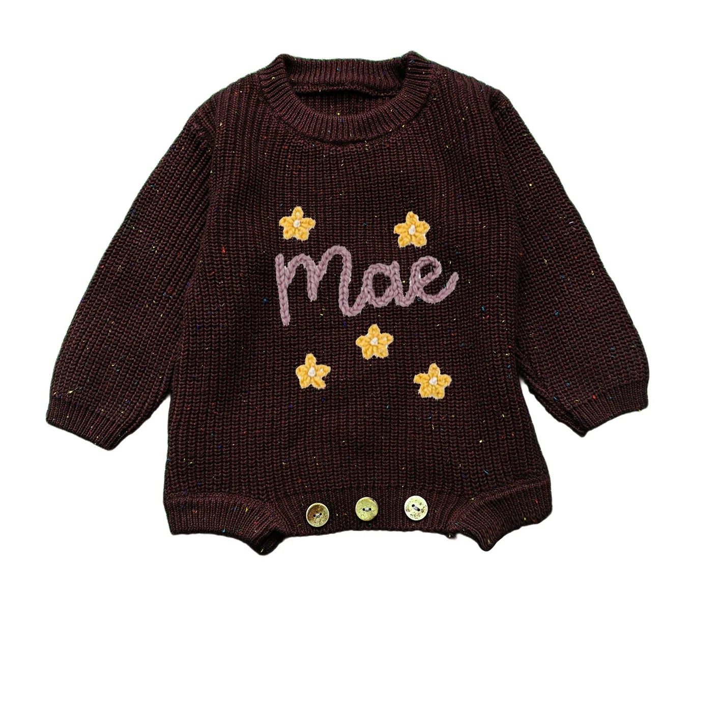 Baby knitted sweater personalized custom personalized text cotton soft hand knitted autumn and winter warm children's gifts