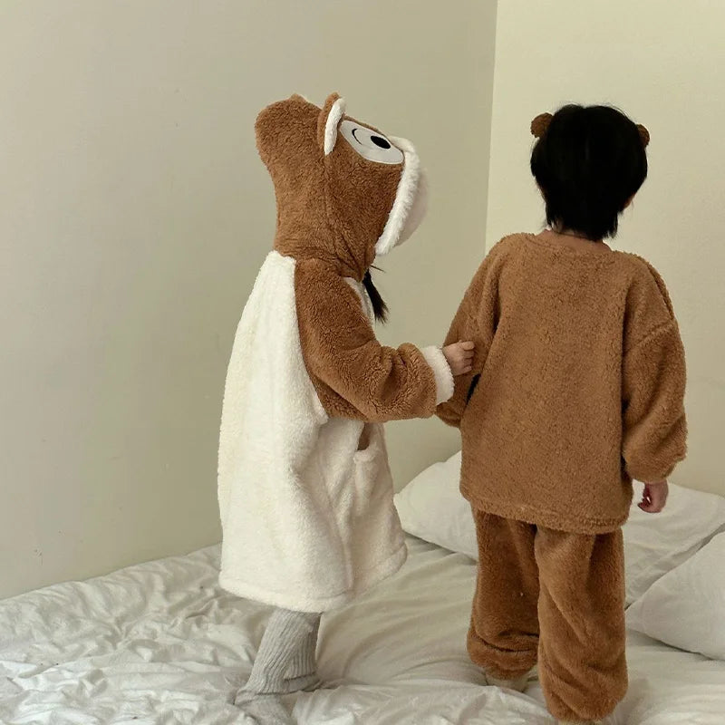 TheKylian Winter Warmers: Squirrel Pajama Sets & Cozy Loungewear for Boys & Girls (18M-8Y)