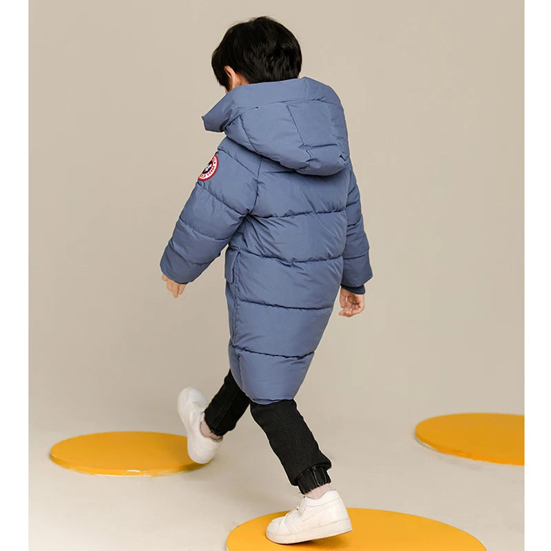 TheKylian Cozy Layers: Long Hooded Jackets for Boys in Solid Colors (2-10 Years)