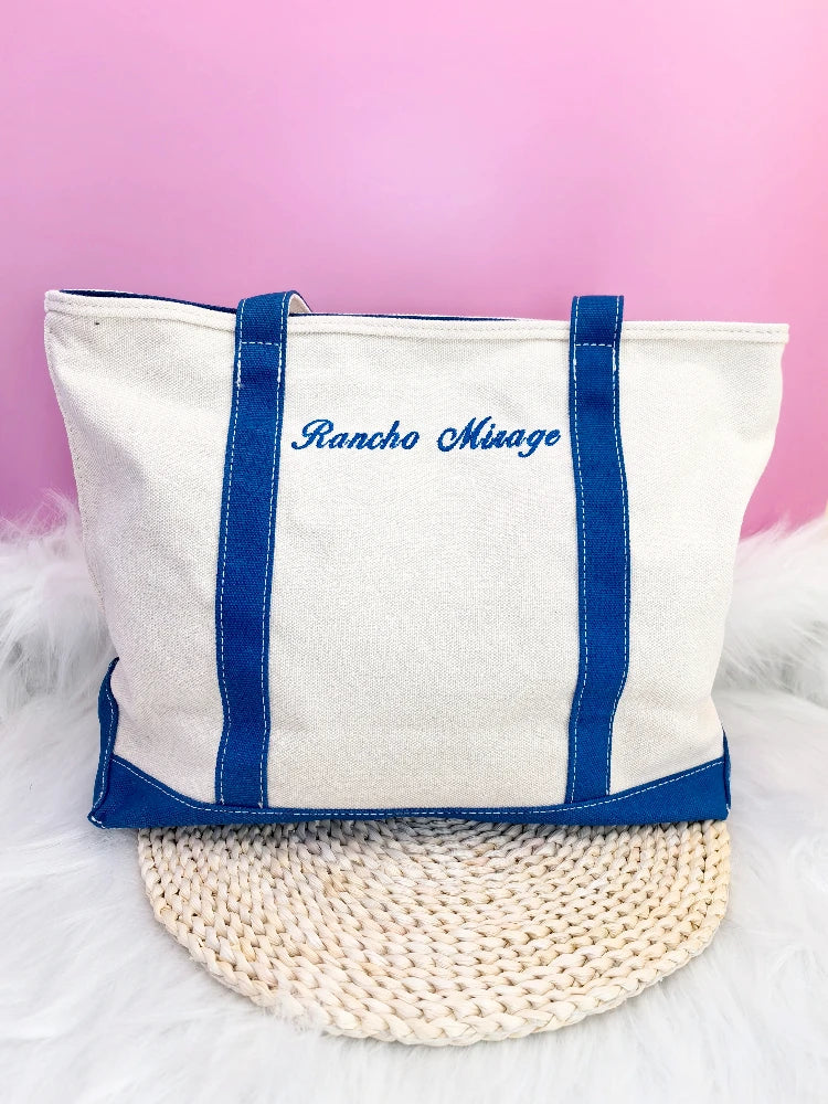 Large Capacity Canvas Tote Bag Custom Embroidered Name Tote Bag Ladies Boat Tote Bag Personalized Mommy Gift Shopping Totes