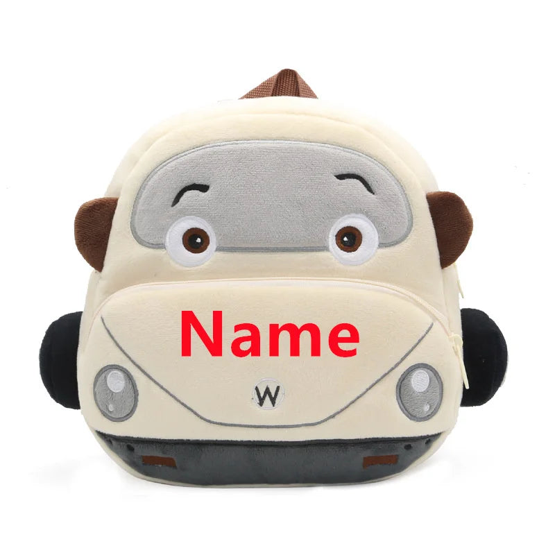 Custom Name Plush Beetle Car Backpack – 2-4 Years, Toy & Bag Combo for Kids