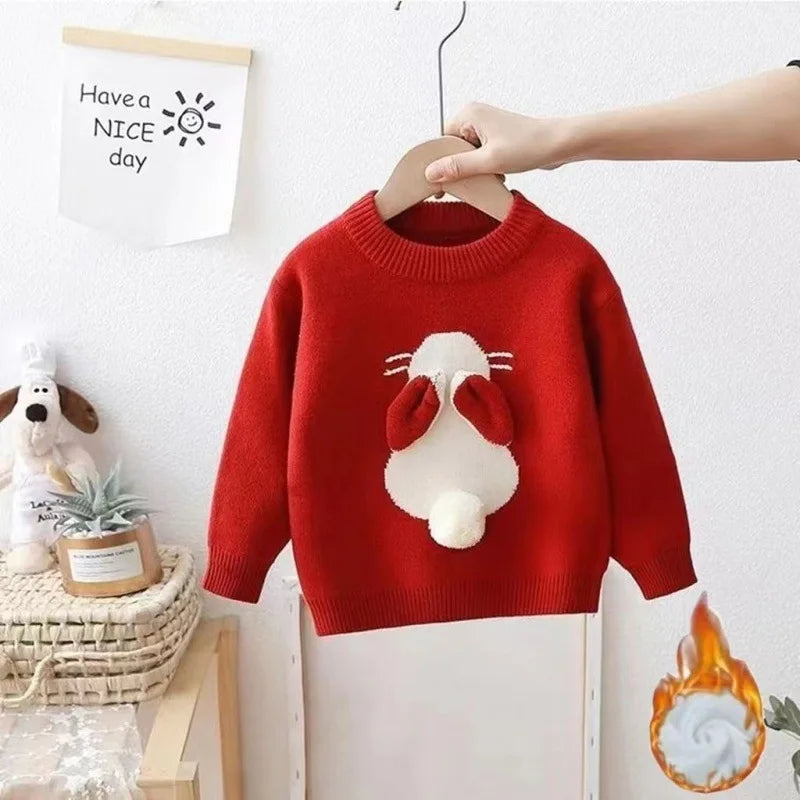 Girls Sweaters Autumn Winter Children Knitted Sweatshirts For Baby 7 Years Clothes Kids Woolen Pullover Sweater Tops Outerwear